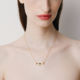 18k Gold Gray Tourmaline Necklace – Simple Curve Necklace