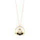 Perpetual Spinning 18k Gold Onyx Necklace – Small Spinning Wheel Pendant