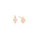 18k Gold Diamonds & Faceted Rose Quartz Stud Earrings – Small Faceted Stud Earrings