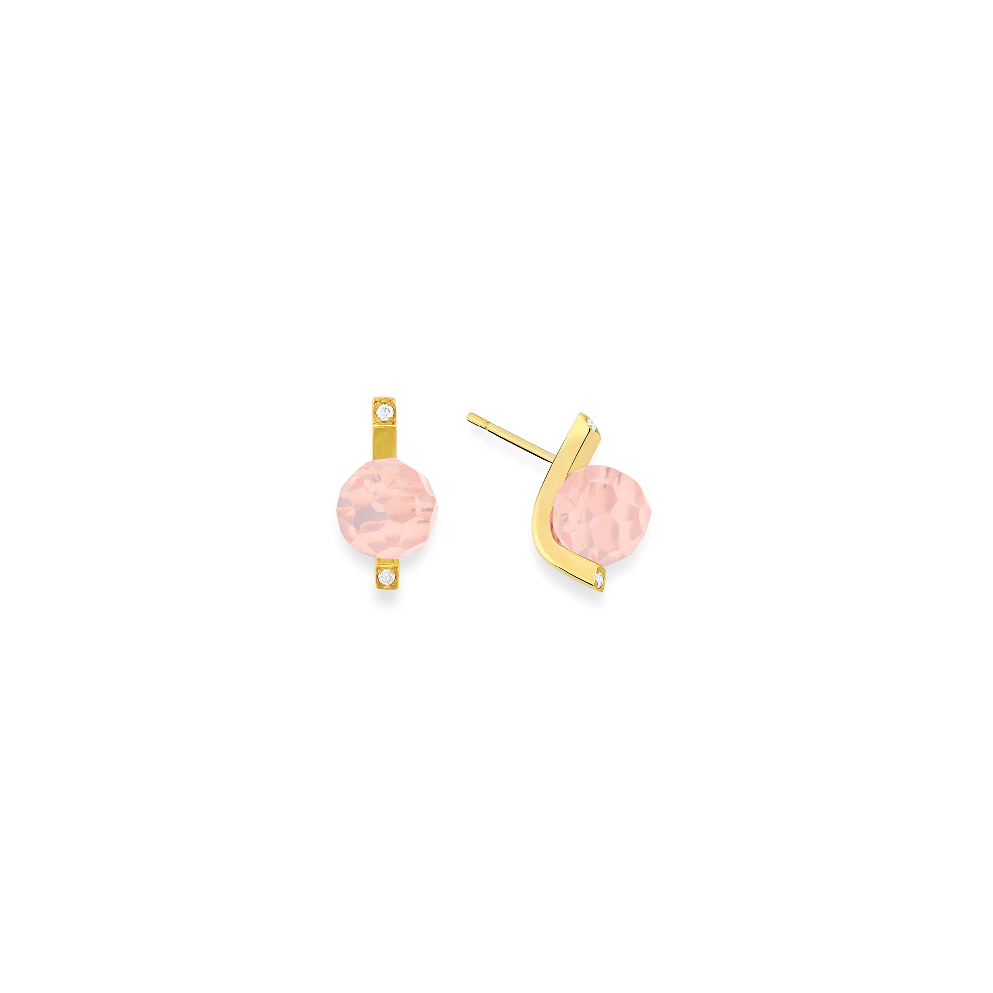 Small Faceted Stud Earrings