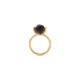 18k Gold Diamond & Faceted Onyx Stacking Ring – Small Faceted Brilliant Fancy Stacking Ring