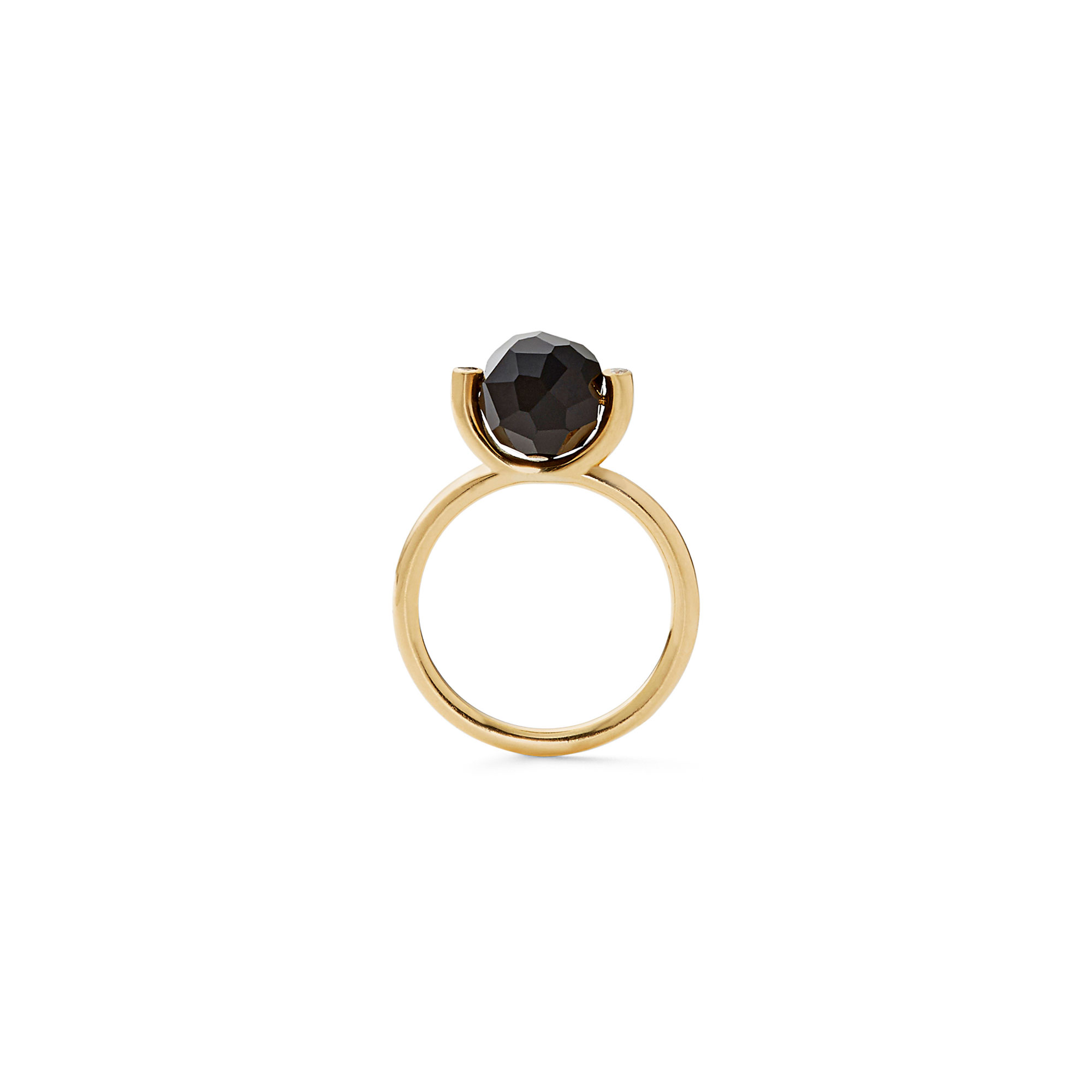 Small Faceted Brilliant Fancy Stacking Ring