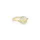 18k Gold, 0.12ct Diamonds & Faceted Prasiolite Ring – Small Twist Ring