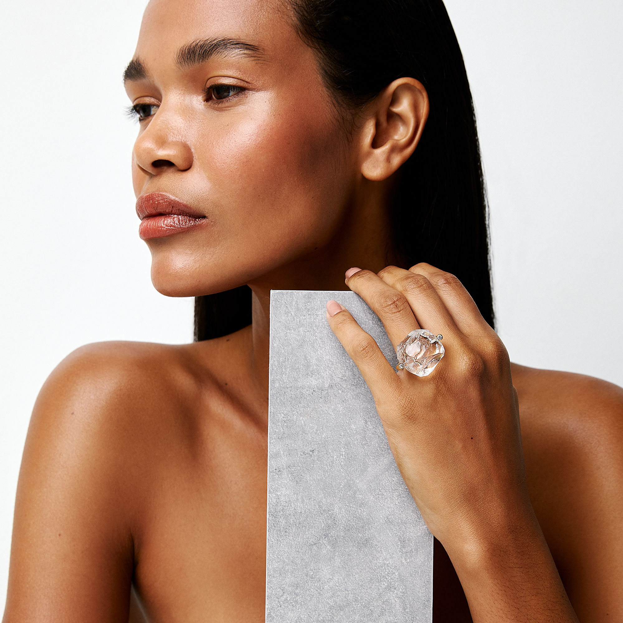 Hammered Brilliant Fancy Ring