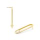Gold Long Quartz Earrings – Spinning Top Line Long Earrings