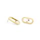 18k Yellow Gold Motion Quartz Earrings – Spinning Top Line Earrings