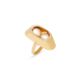 18k Yellow Gold, Diamond & Large Golden South Sea Pearl Ring - Cocoon Large Ring