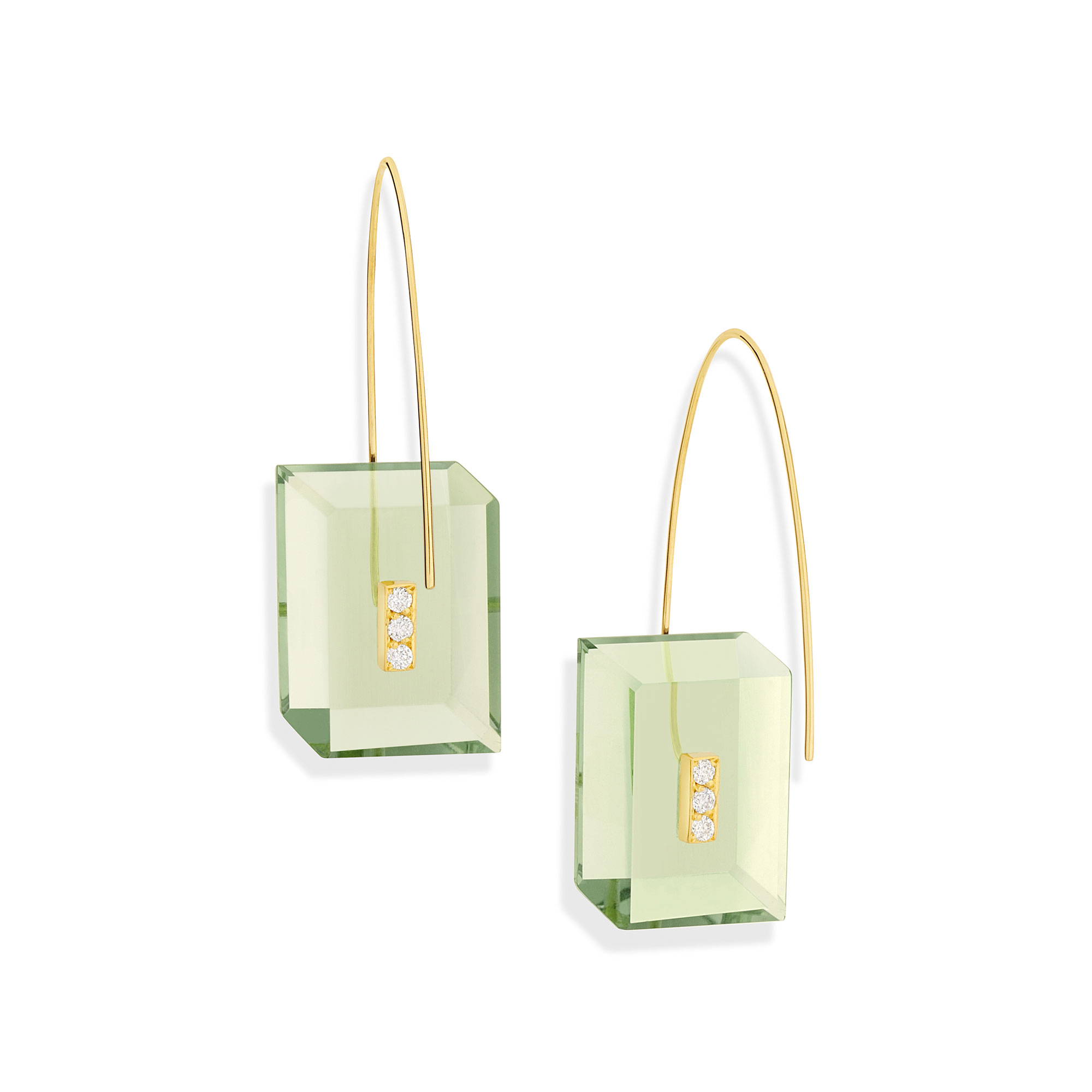 Reverse Fit Rectangle Earrings
