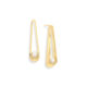 Elongated Earrings - 18k Yellow Gold Akoya Pearl Diamond Long Earrings