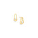 Elongated Stud Earrings - 18k Yellow Gold Akoya Pearl