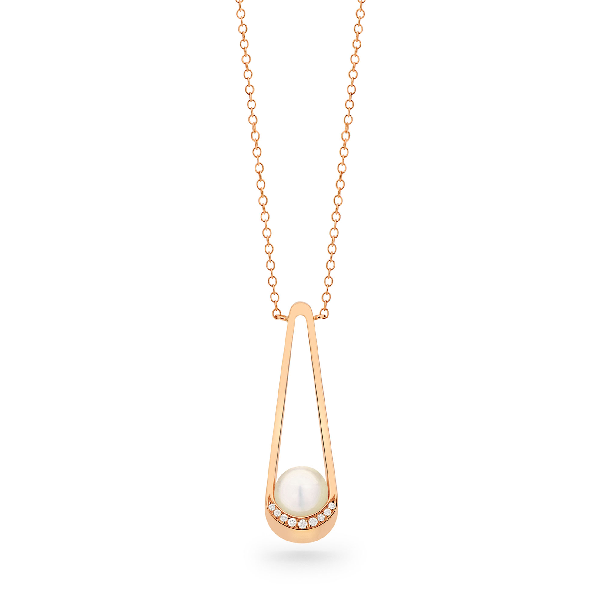 Ellipse Elongated Brilliant Necklace