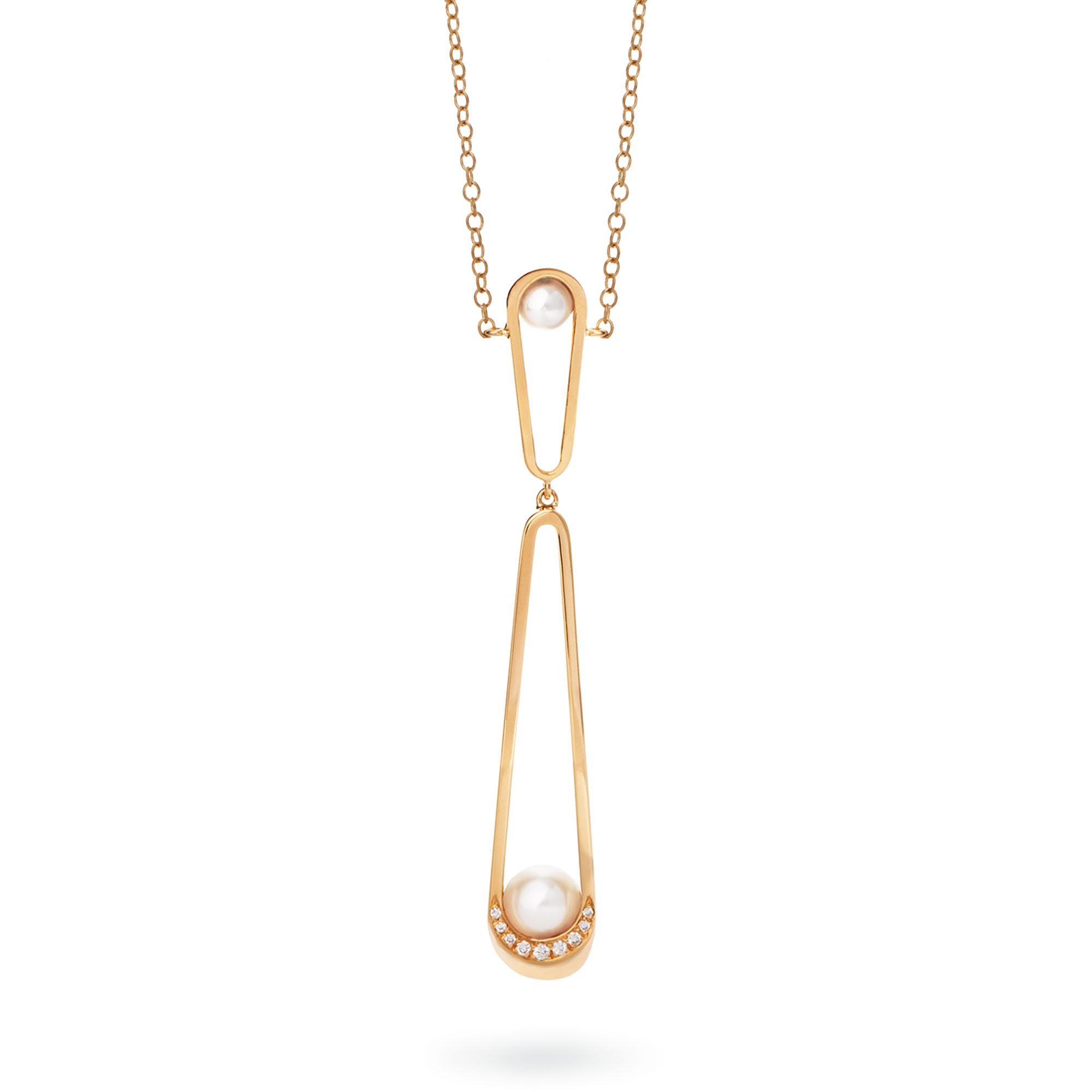 Ellipse Elongated Tiered Necklace