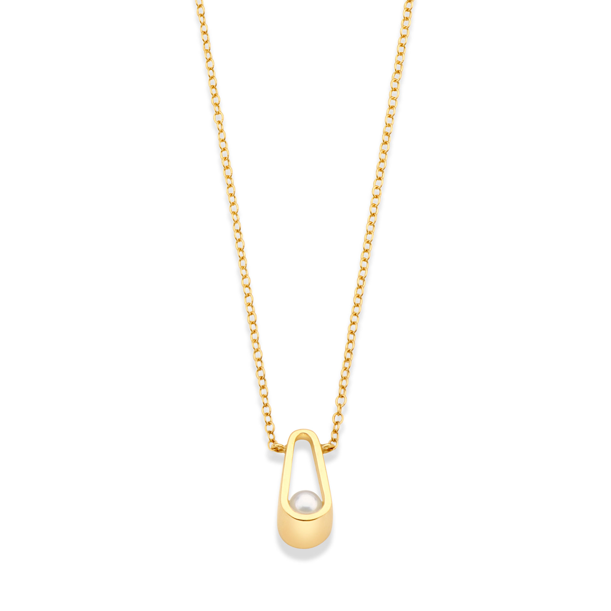 Ellipse Elongated Small Necklace