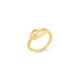 Elongated Pearl Ring - 18k Yellow Gold Elongated Ring
