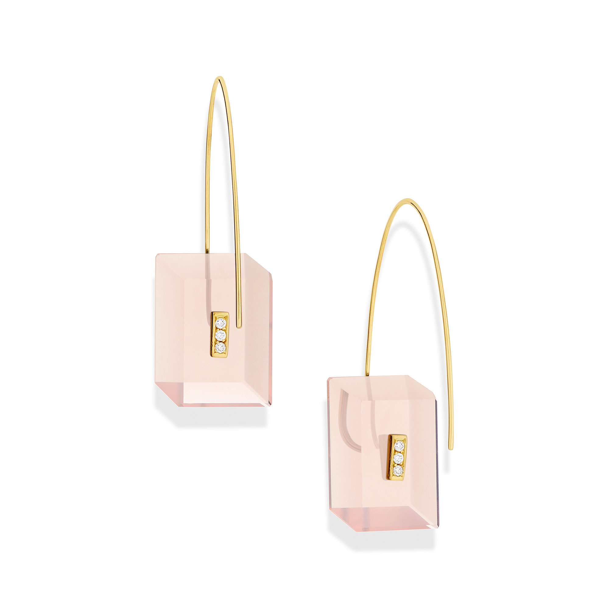 Reverse Fit Rectangle Earrings